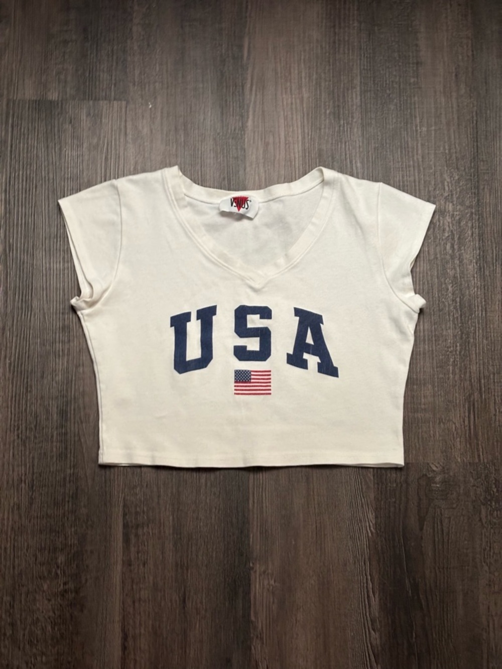 VENUS White Tee with USA Graphic